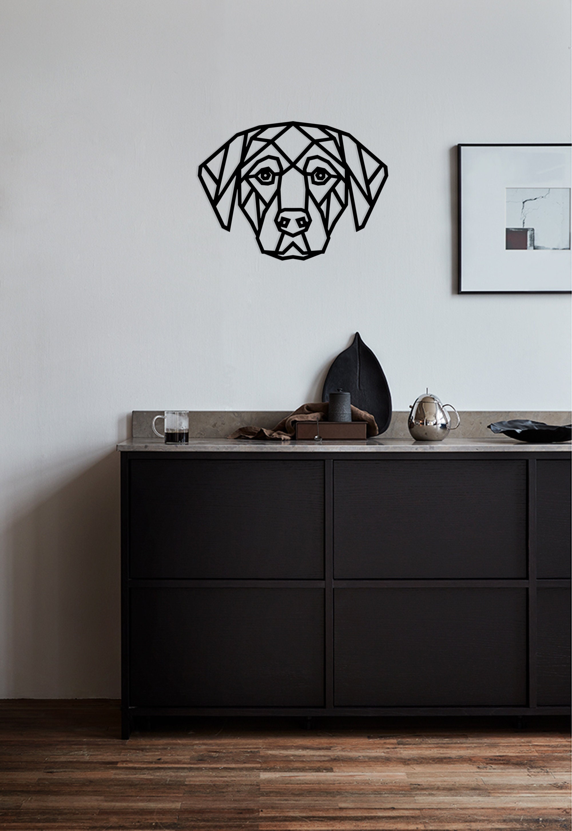 Geometric Dog Metal Wall Art Metal Wall Decor Wall Hanging Dog Etsy