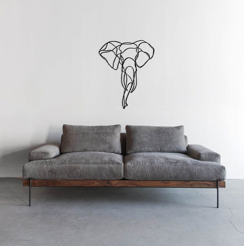 Elephant Metal Wall Decor Elephant Metal Wall Art Living Room Etsy