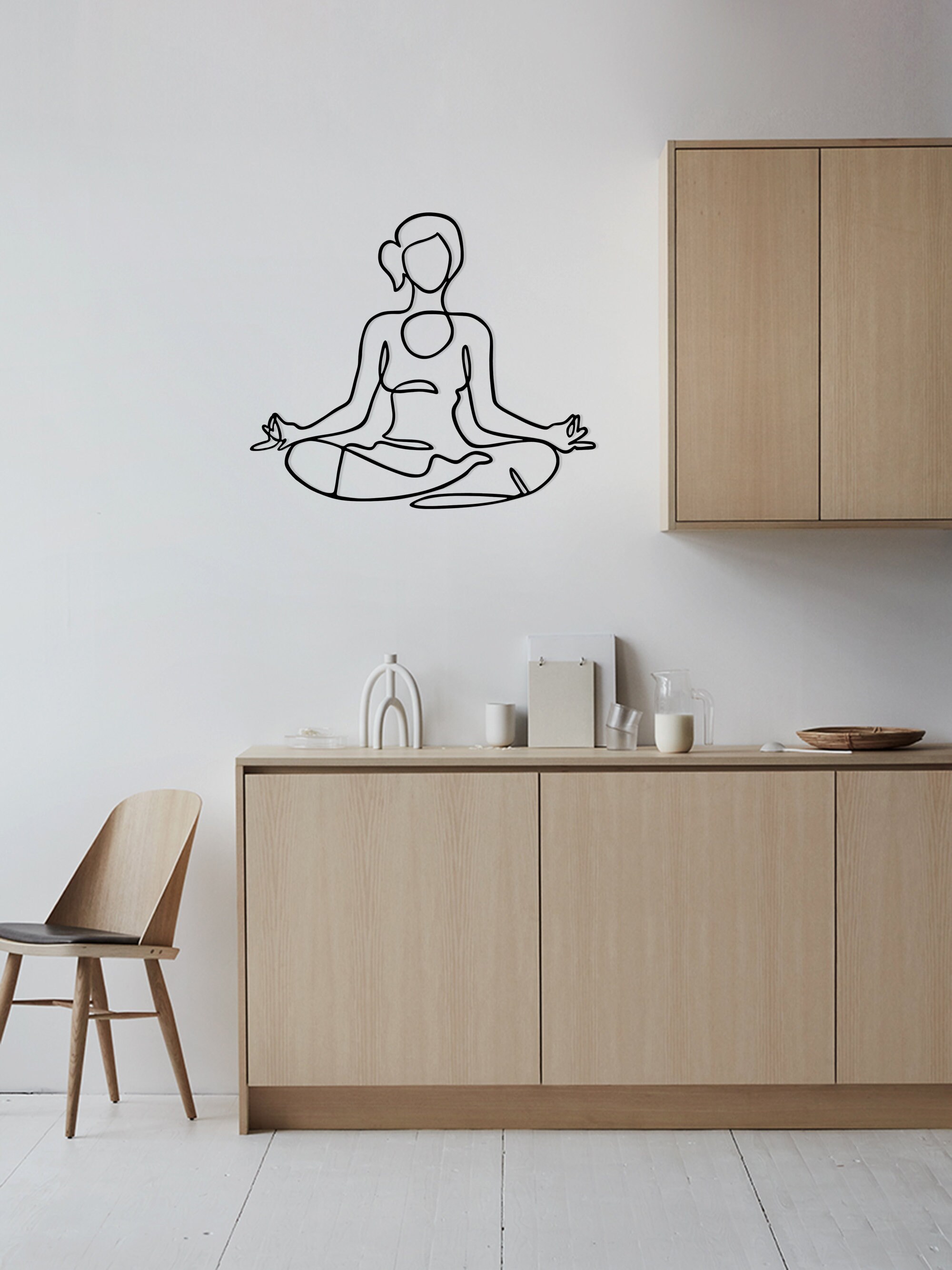 Yoga Pose Metal Wall Art Yoga Metal Wall Decor Wall Hanging Etsy