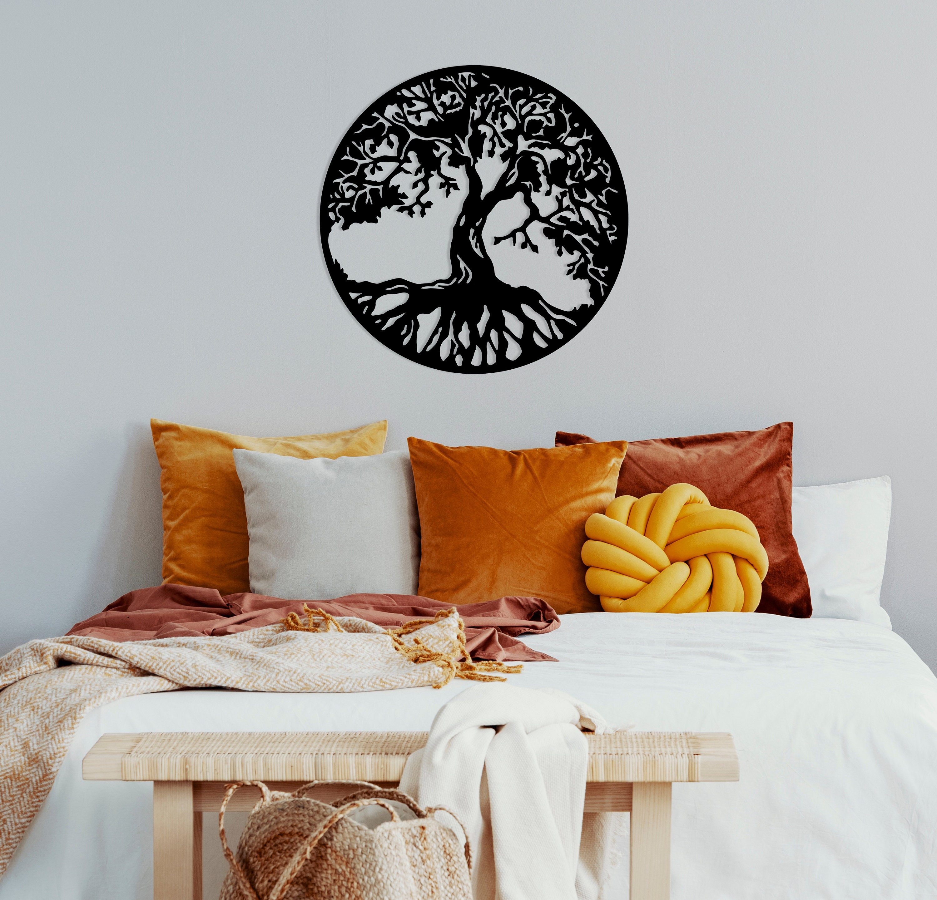 Tree of life Metal Wall Decor Steel Wall Hanging Art Outside Etsy