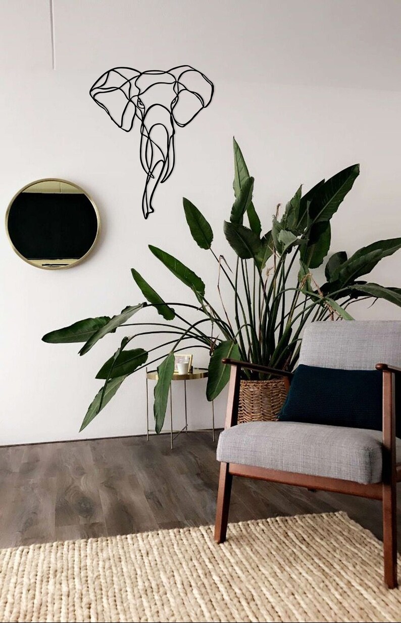 Elephant Metal Wall Decor Elephant Metal Wall Art Living Room Etsy