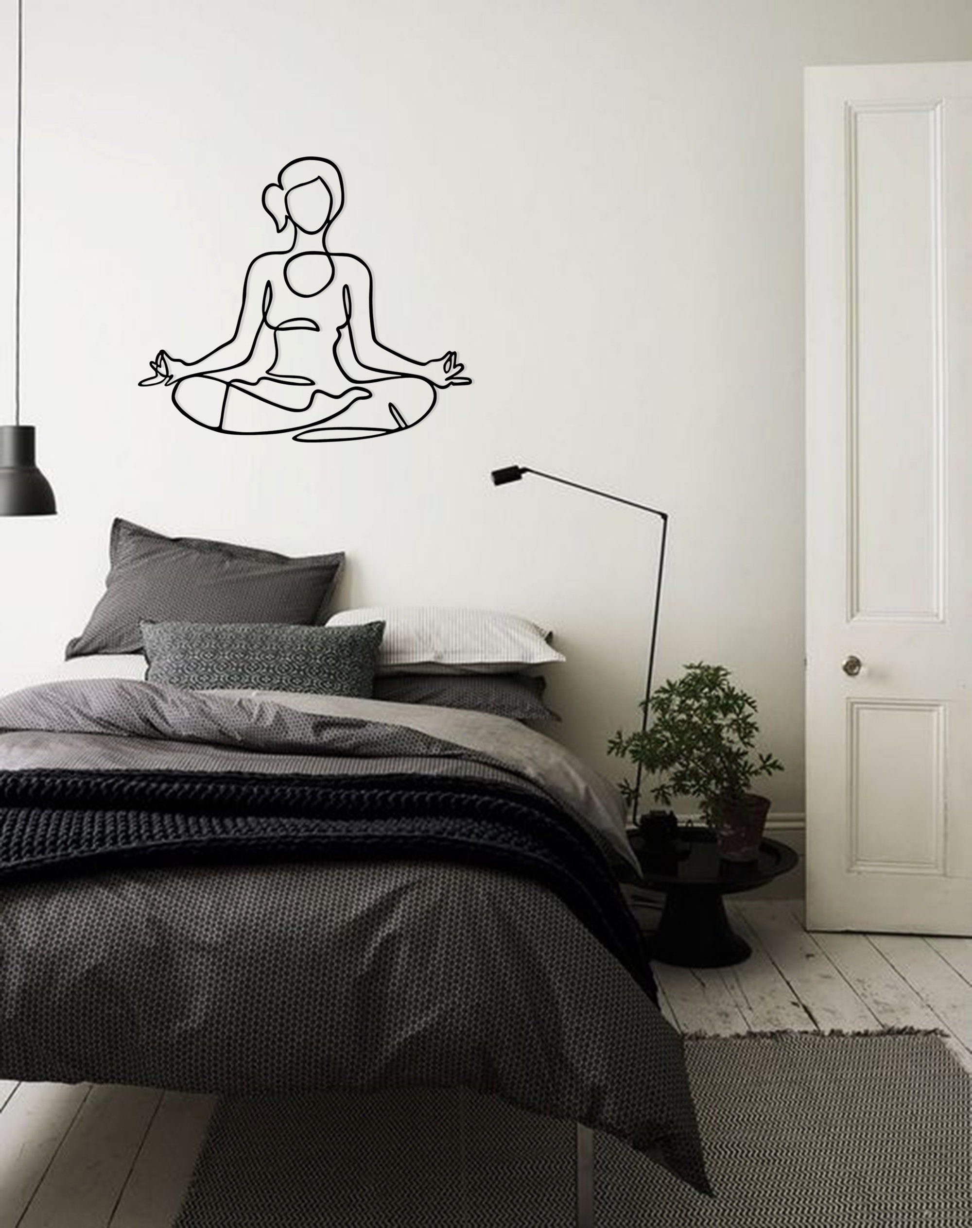 Yoga Pose Metal Wall Art Yoga Metal Wall Decor Wall Hanging Etsy