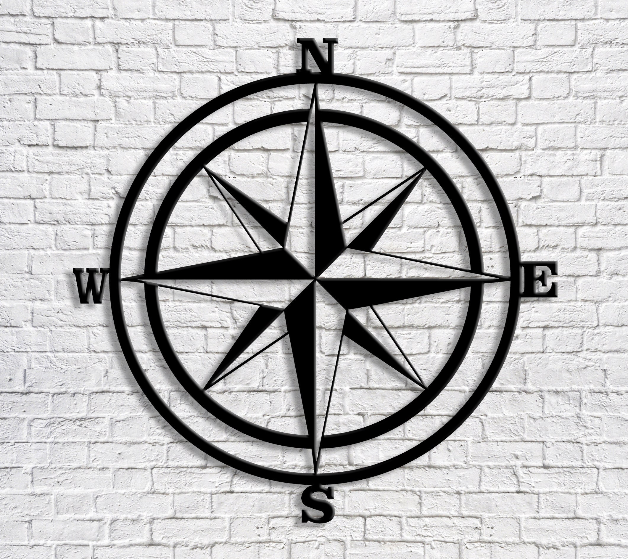 Compass Rose Metal Wall Art Wall Decoration Art Compass Rose Etsy