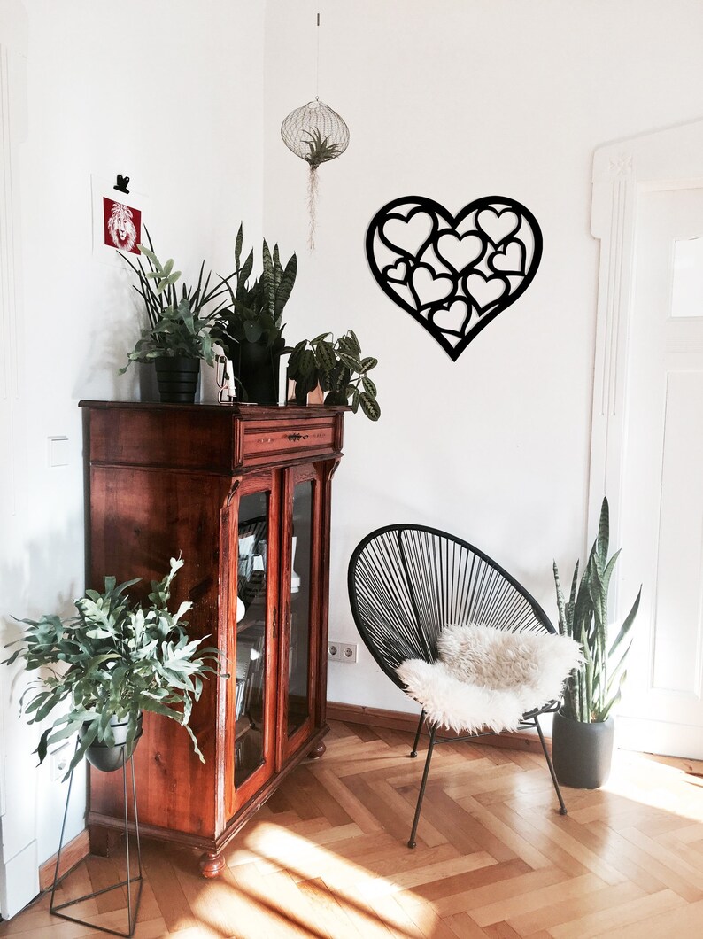 Heart Metal Wall Decor Hearts Art Love Gift Wall Hanging Etsy