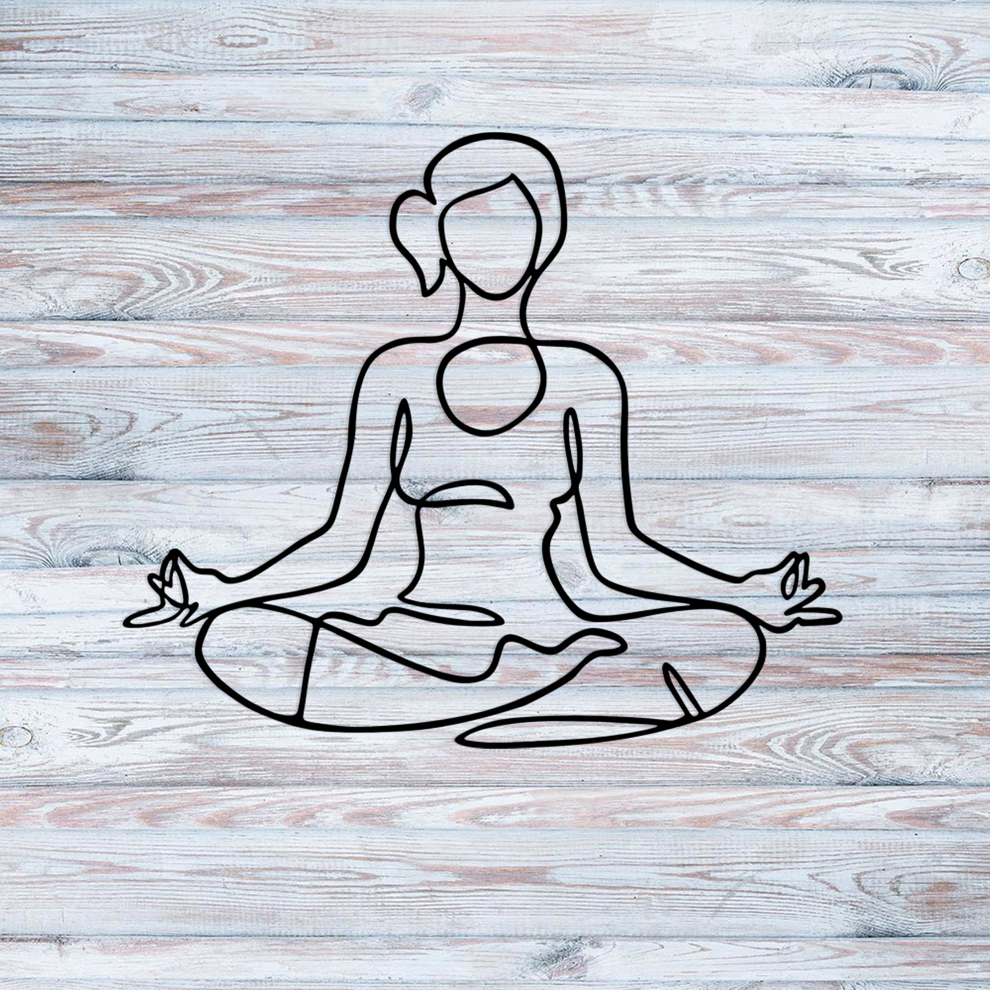 Yoga Pose Metal Wall Art Yoga Metal Wall Decor Wall Hanging Etsy