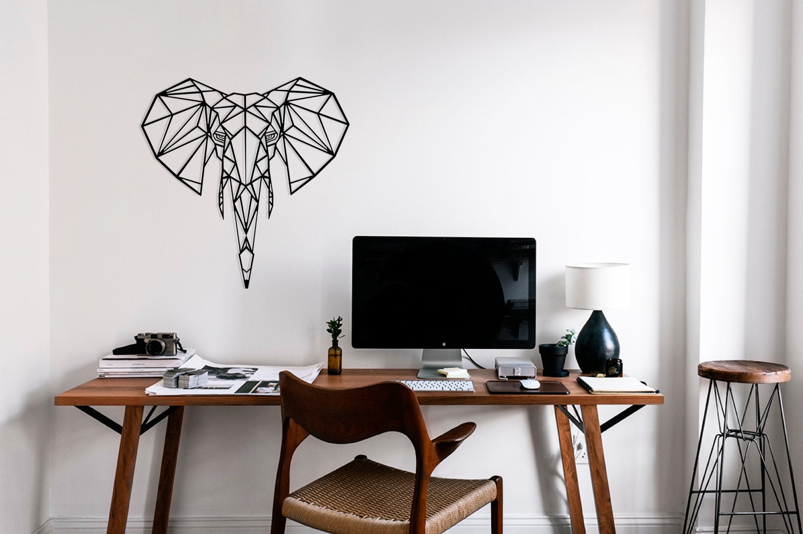 Geometric Metal Wall Art Geometric Wall Hanging Animal Decor Etsy