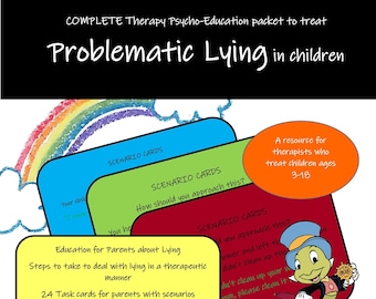 Problematic Lying in Children handouts/task cards BUNDLE TF-CBT aligned
