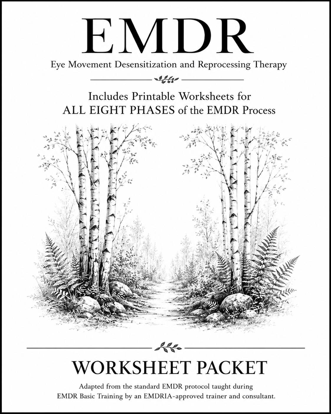 EMDR Therapy Worksheets Bundle Decorative Binder Edition + Printer ...