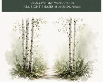 EMDR Therapy Worksheets Bundle Decorative Binder Edition + Printer-Friendly Clinical Edition