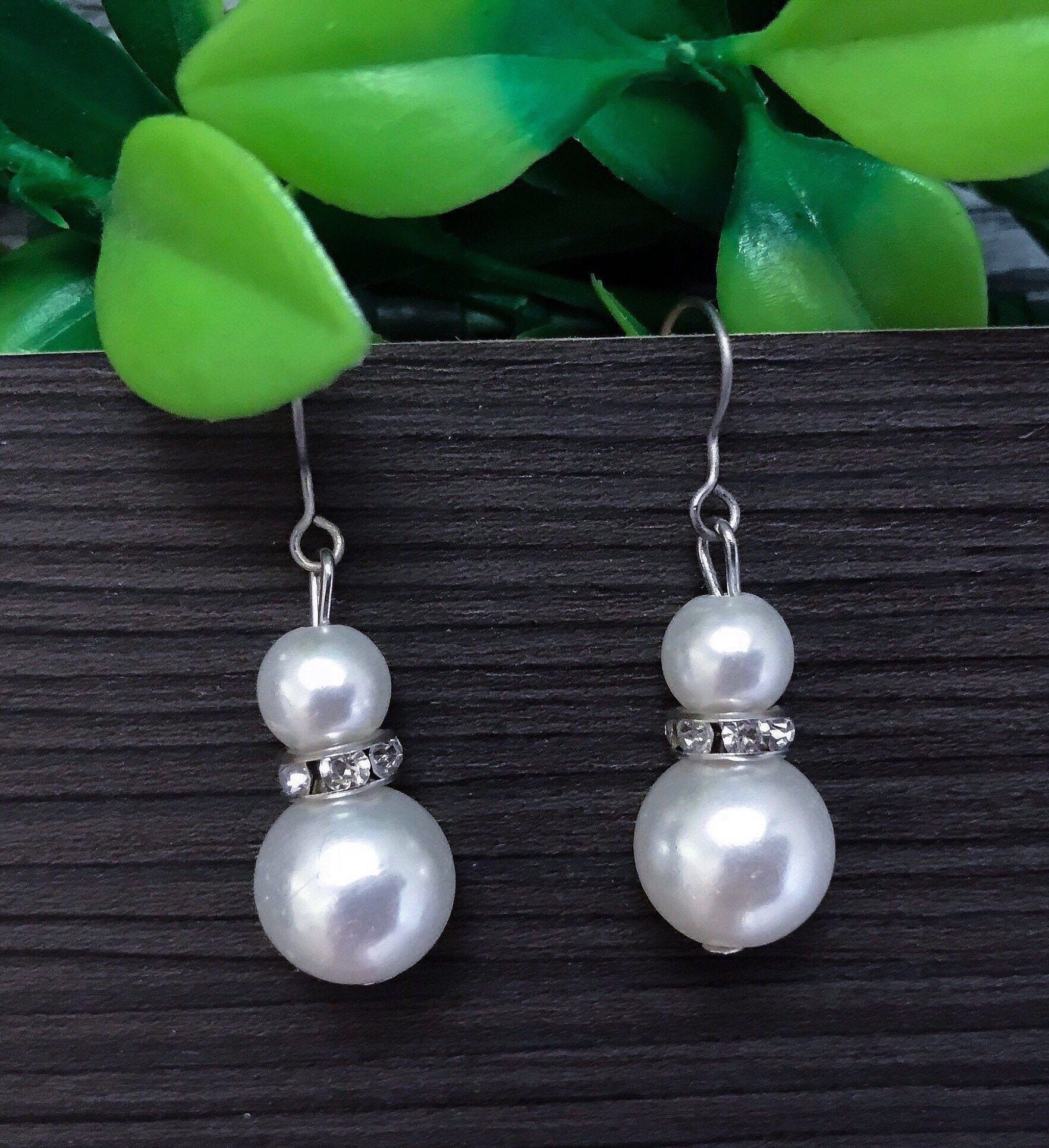 Pearl Earrings Pure Titanium Earrings With Titanium Posts Etsy
