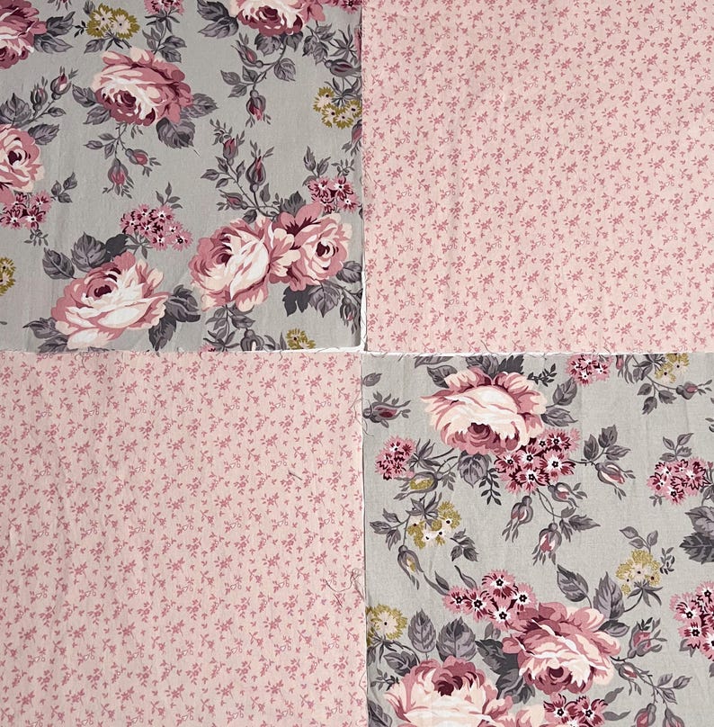 This Could Be Your Floral Vintage Romantic Custom Rag Quilt in Grays ...