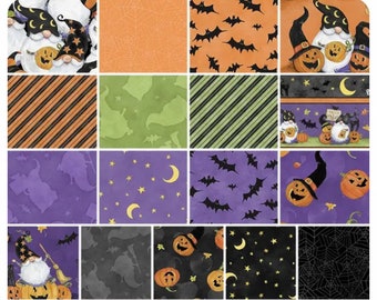 This could be your perfect Halloween custom rag quilt bats pumpkins gnomes in black orange green purple white
