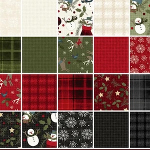 Made to order custom Christmas rag quilt throw all flannel quilt snowmen plaids snowflakes reindeer in red green cream white black
