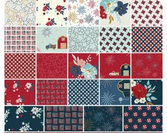 This could be your chic custom spring summer bed or patio rag quilt throw in red white and blue