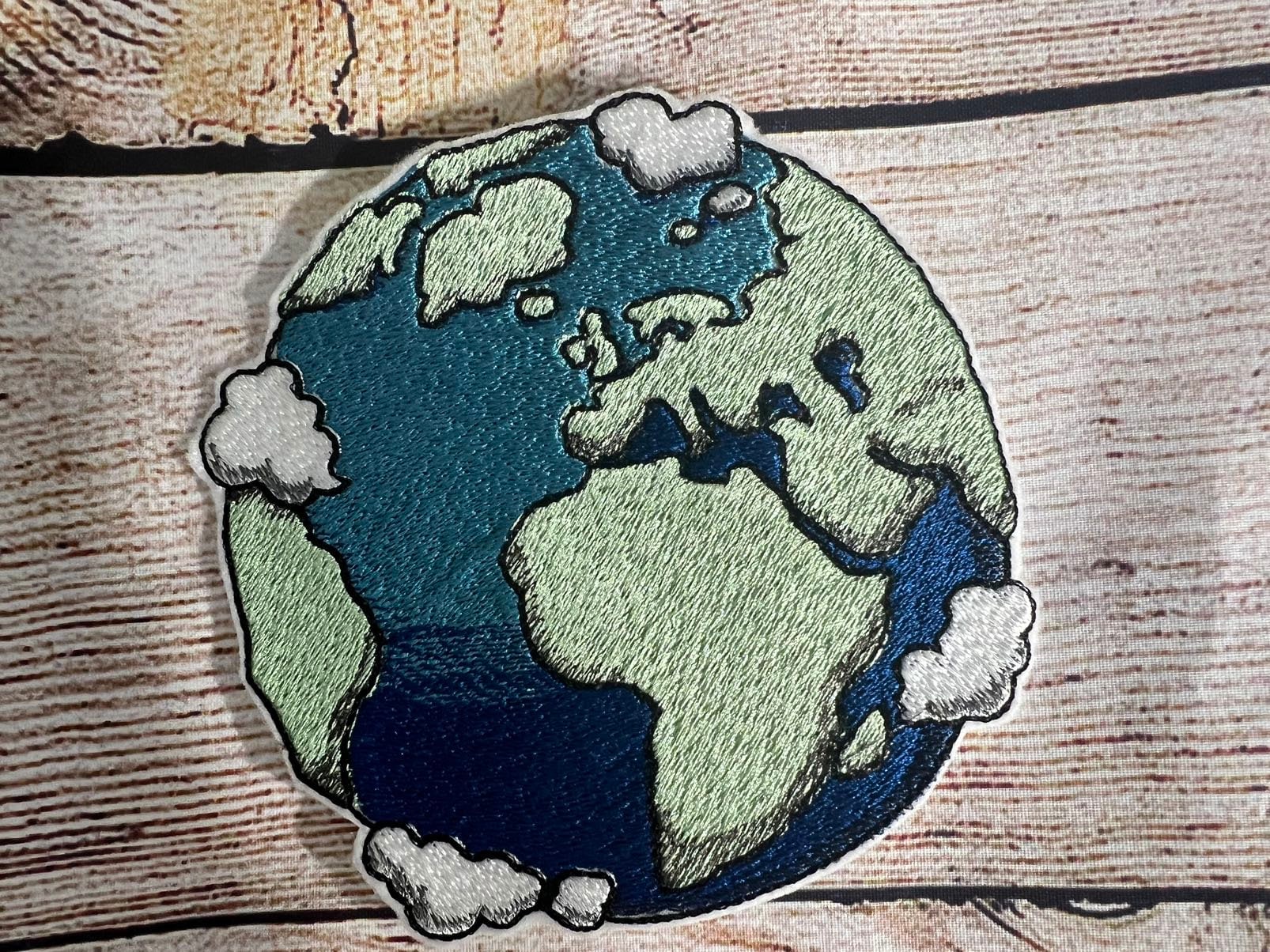 Earth From Africa’s Point of View Patch, Planet Earth Patch, World ...