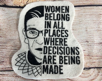 Toppa Ruth Bader Ginsburg, Toppa RBG, Toppa Fenimismo, Diritti delle donne, Decorazione ricamata, toppa per vestiti, toppa termoadesiva, toppa da cucire