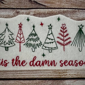 Taylor ‘Tis The Damn Season Patch, Swift Christmas Tree Badge,  Jacket and Hat embellishment, Embroidered decoration, iron-on patch