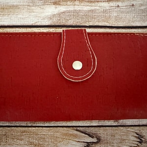 Cartera de corcho de diseño, carteras de mujer, monederos finos de moda, carteras de mano, monedero coral y rosa, cartera para tarjetas de crédito para ella