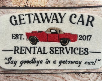 Taylor Getaway Car Rental Service Patch Swift Reputation Album Eras Tour,Jacket and hat embellishment, Embroidered decoration, iron-on patch