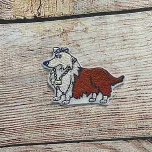 Dog Patch, Collie Patch, Priveledged Pet Patch, Small Patch, Embroidered decoration, iron-on patch, sew on patch, hole repair