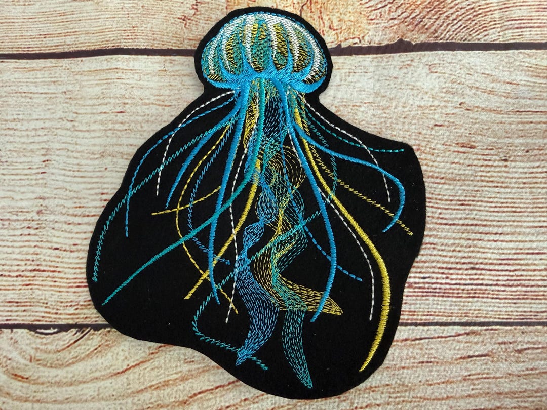 Jellyfish Patch, Large Patch, Collectable Embroidered Patch ...