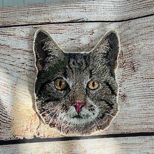 Cat Patch, Kitty Cat Patch,Embroidered decoration, iron-on patch, sew on patch