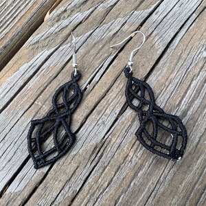 Delicate Embroidered Earrings lightweight