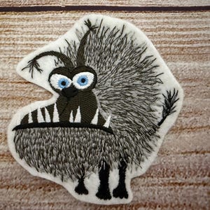 Silly Dog Patch, Cartoon Dog Badge, Mongrel Dog Small Patch, Embroidered decoration, iron-on patch, sew on patch, hole repair