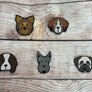 Miniature Dog Patches, Collectable Patches, Small Patches, badge, Embroidered decoration, iron-on patch, sew on patch,