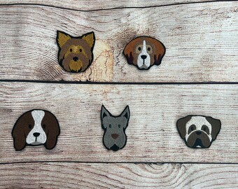 Miniature Dog Patches, Collectable Patches, Small Patches, badge, Embroidered decoration, iron-on patch, sew on patch,