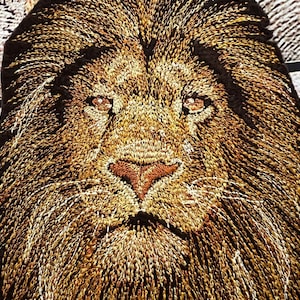 Lion Patch, Embroidered Patch Embellishment, clothes accessory, sew on patch, iron on patch