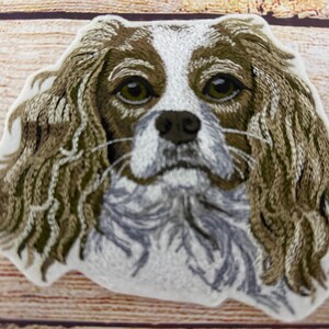 King Charles Spaniel Patch, Hund Patch Patch, Großer Flicken, Gestickte Aufnäher Verschönerung, Kleidung Accessoire, Aufnäher, Aufnäher
