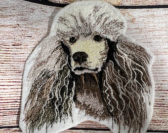 Standard Poodle Patch, Pet Patch, Large patch, Embroidered Patch Embellishment, clothes accessory, sew on patch, iron on patch