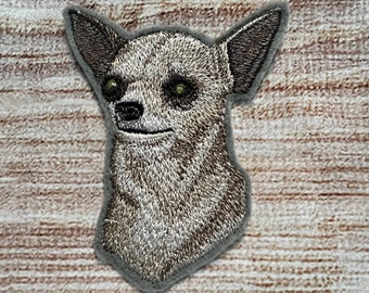 Chihuahua-patch, hondenbadge, geborduurde decoratie, opstrijkpatch, patch opnaaien