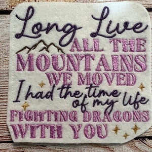 Long Live Lyrics Patch, I had the time of my Dragons Badge, Trendy Jacket and Hat embellishment, Embroidered decoration, iron-on patch
