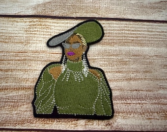 Toppa Bey in an Olive Dress, copertina dell'album Yonce, abbellimento per giacca e cappello, decorazione ricamata, toppa termoadesiva, toppa da cucire