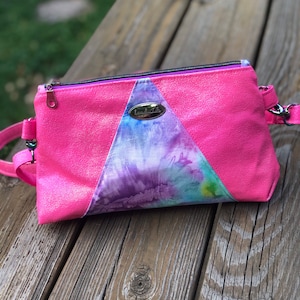 Hot Pink bolso de mujer divertido o formal, bolso de mano para dama niña bandolera pequeña, bolso bandolera de vinilo