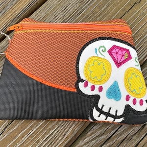 Halloween Skeleton Coin Pouch Wristlet