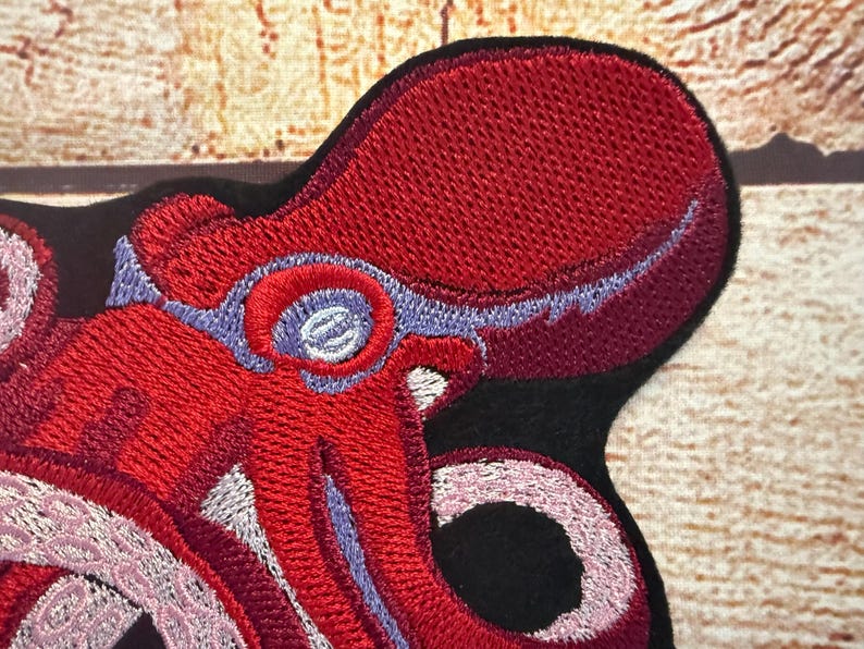 Octopus Patch, Large Patch, Collectable Embroidered Patch Embellishment ...