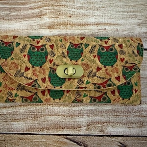 Cartera de corcho para mujer, elegante corcho de Portugal, regalo para mujer, cartera para mujer, regalo para mujer, diseño de rana
