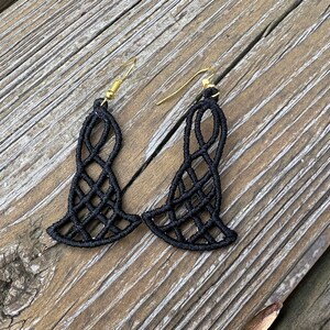 Delicate Embroidered Earrings
