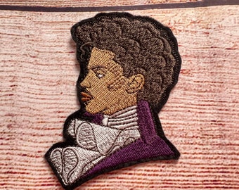 Prince Musician patch, Prince Head Badge, Jacket and hat embellishment,Embroidered decoration, iron-on patch,sew on patch