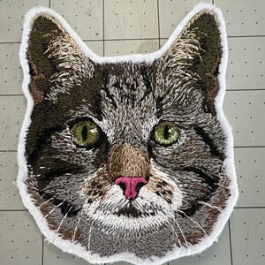 Cat Patch, Kitty Cat Patch,Embroidered decoration, iron-on patch, sew on patch