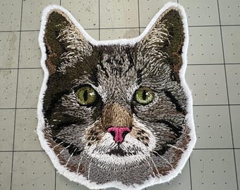 Katzen Aufnäher, Kitty Cat Patch, gestickte Dekoration, Bügelbild, Aufnäher zum aufnähen