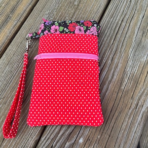 Small Cell Phone Fabric Zipper Bag Purse