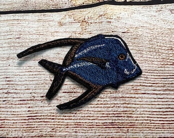 Fish Patch, Geborduurde decoratie, iron-on patch, naaien op patch, verfraaiing voor kleding, tas verfraaiing