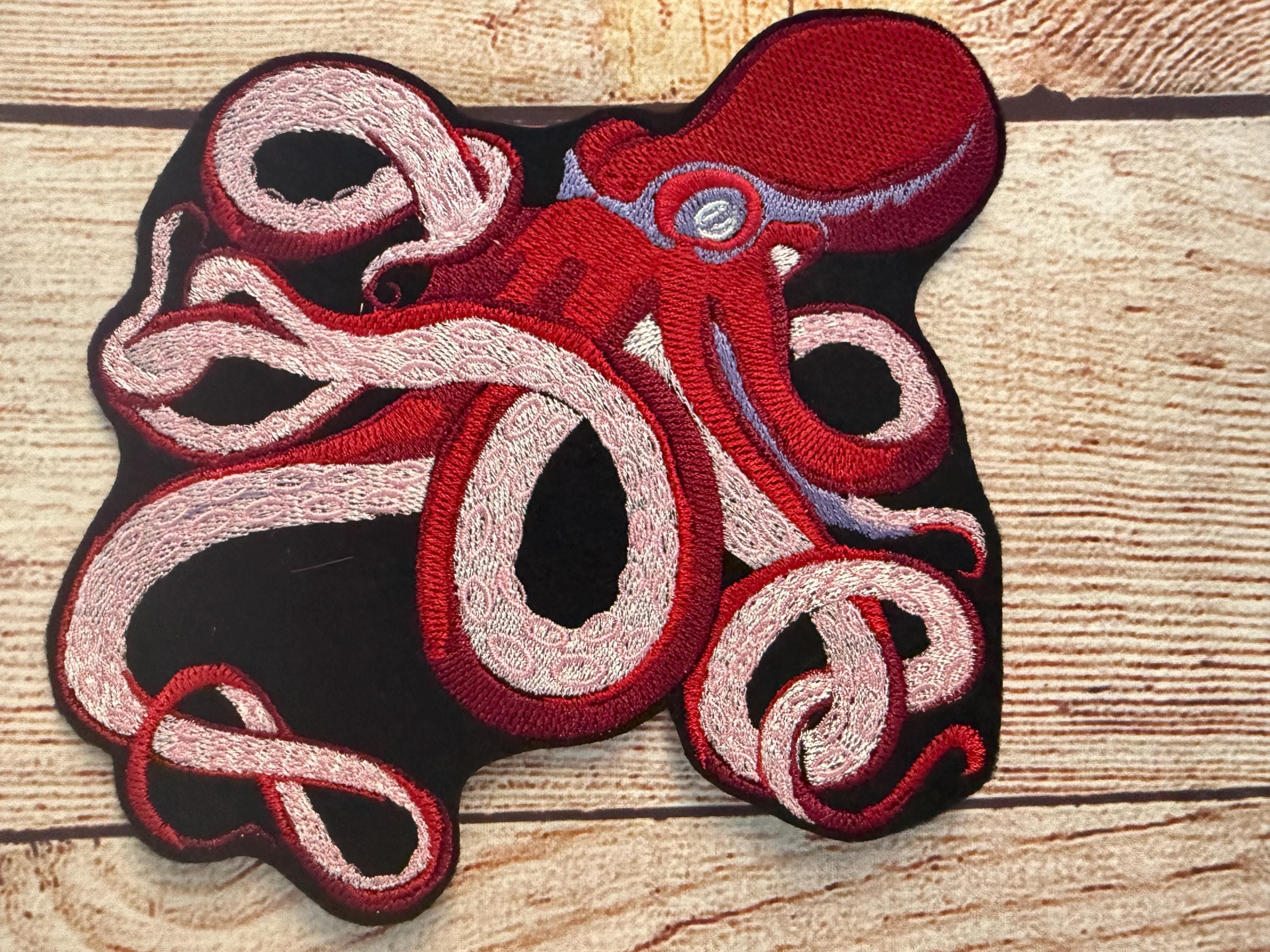 Octopus Patch, Large Patch, Collectable Embroidered Patch Embellishment ...