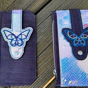 Cartera delgada de corcho para mujer