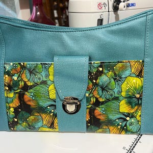 Crossbody Bag, Ladies Turquoise Handbag, Purse for Women, Medium Size Shoulder Bag