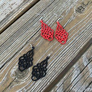 Delicate Embroidered Earrings